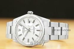 Rolex Mens Datejust 1601 Silver Dial 18k White Gold & Stainless Steel Watch