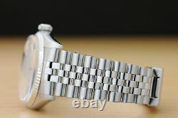 Rolex Mens Datejust 18k White Gold & Stainless Steel Silver Dial Watch