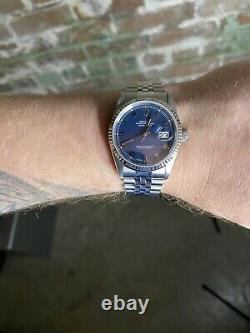 Rolex Oyster Perpetual DateJust 36mm 16234 Blue Roman Numeral Dial (2002)