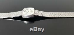 Rolex Precision 9ct White Gold Ladies Mechanical Bracelet Watch in Rolex Box