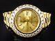 Rolex President Day-Date 18K Yellow Gold Large Diamond 18038 Diamond Watch 7.2Ct