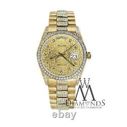 Rolex Presidential Day Date Gold Jubilee Dial Diamond Watch 18K Yellow Gold