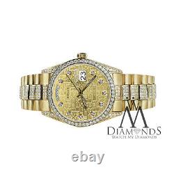 Rolex Presidential Day Date Gold Jubilee Dial Diamond Watch 18K Yellow Gold