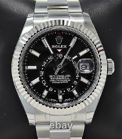 Rolex Sky-Dweller 326934 Steel Black Dial Oyster Perpetual BOX/PAPERS NEW