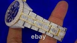 Rolex Skydweller 2 Tone Watch Iced Out Baguettes and Round 34 Carat Diamonds