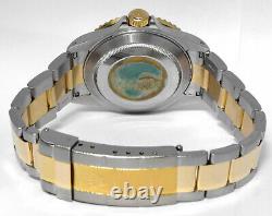 Rolex Submariner 18k Yellow Gold/Steel Blue Dive Mens 40mm Watch B/P Y 16613