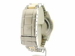 Rolex Submariner 18k Yellow Gold & Steel Watch FACTORY Silver Serti Diamond Dial