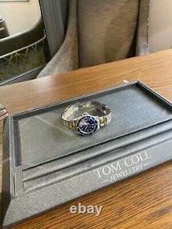 Rolex Submariner Champagne Men's Blue Bezel Watch 16613