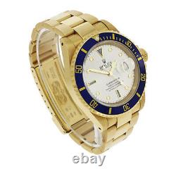 Rolex Submariner Date 16618 18KYellow Gold Watch Serti Dial Diamond and Sapphire