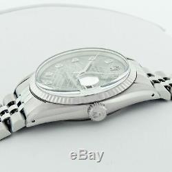 Rolex Watch Mens Datejust Wristwatch Steel-18K White Gold Meteorite Diamond Dial