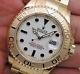 Rolex YACHTMASTER 16628 Mens 18K Yellow Gold Oyster Bracelet White Dial 40MM