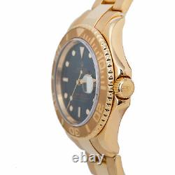 Rolex Yacht-Master 16628 B 18k Yellow Gold Blue Dial Mens 40mm Watch
