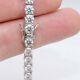 Round Cut 10 CTW D/VVS1 Moissanite Tennis Wedding Bracelet 14k White Gold Plated