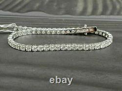 Round Cut 7.00Ct Simulated Diamond 14k White Gold Plated Women's Tennis Bracelet