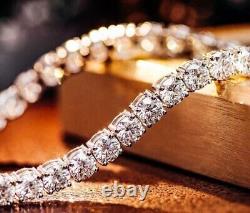 Round Cut Lab-Created 7CT Diamond Women's Tennis Bracelet 14k White Gold Plated