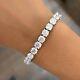 Round Cut Moissanite 20Ctw Tennis Bridal Gift Bracelet in 14k White Gold Plated