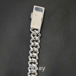 Round Cut VVS1 Moissanite 12mm Miami Cuban Link Bracelet 14k White Gold Plated