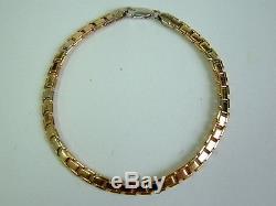 STUNNING 18CT GOLD LADIES BRACELET IN ROSE/YELLOWithWHITE GOLD- 8.5 INCHES