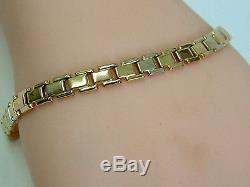STUNNING 18CT GOLD LADIES BRACELET IN ROSE/YELLOWithWHITE GOLD- 8.5 INCHES
