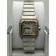 Santos de Cartier Ladies White Dial Two Tone S Steel Bracelet Watch 124527