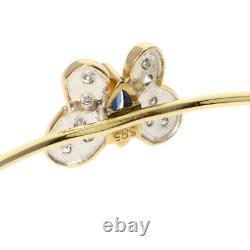 Sapphire Diamond Bracelet K14 White Gold 3.9g