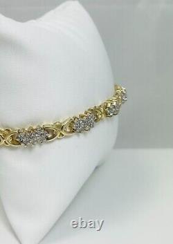 Showy 2ctw Natural Diamond 10k White Gold Bracelet (8280)