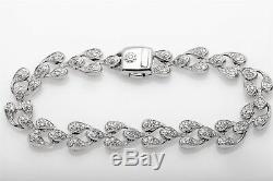 Signed $12,000 CHIMENTO 4ct VS G Diamond 18k White Gold Bracelet 27g