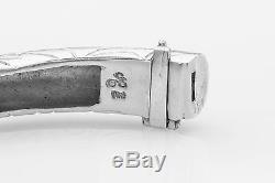 Signed Seidengang $12,000 1ct VS F Diamond 18k White Gold Bangle Bracelet