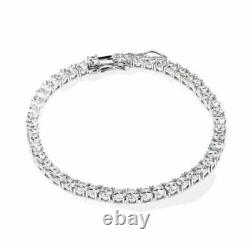 Silver925 Women's Tennis Bracelet 5Ct Round Cut Moissanite 14K White Gold Plated