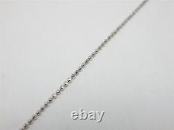 Simple Anklet / Bracelet 14k White Gold Bead Length 10 Milor