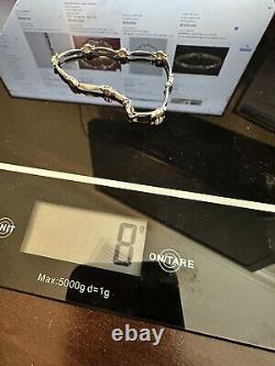 Solid 14k Stamped 585 TJ White Gold Bracelet 7 In 8g