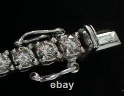 Stunning 5 carat diamond line bracelet in 18 carat white gold. 7 1/2 In Length