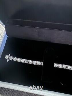 Stunning 5 carat diamond line bracelet in 18 carat white gold. 7 1/2 In Length