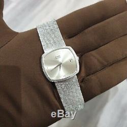 Stunning Mint Condition Gents Automatic Piaget 18ct White Gold Bracelet Watch