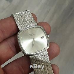 Stunning Mint Condition Gents Automatic Piaget 18ct White Gold Bracelet Watch
