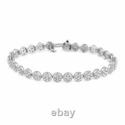 TJC 14K White Gold White Diamond SI-I1/F-G Tennis Bracelet for Wife 7'' 5ct