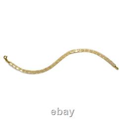 TJC 9ct Yellow Gold Cubic Zirconia Tennis Bracelet Size 7.5 Inches TCW 5.8 Ct