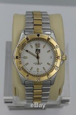 Tag Heuer 2000 WK1120 Professional Watch Mens Gold WE1120 WK1121 White Silver