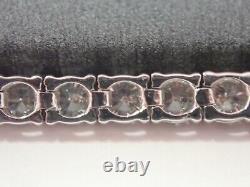 Tennis Bracelet 18ct White Gold 6.65ct Natural Diamonds Colour G/H Clarity SI1