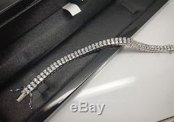 Tennis Bracelet white gold finish with Created Diamond double Row beautiful gift