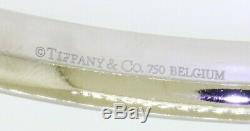 Tiffany & Co. Metro heavy 18K white gold 2CTW VS diamond cluster bangle bracelet