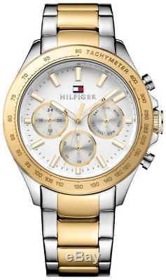 Tommy Hilfiger Mens Hudson Two Tone Bracelet White 1791226 Watch 34% OFF