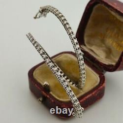Top Quality 18ct White Gold 1.4ct Natural Diamond Tennis Line Bracelet