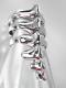 UNIQUE Chunky 18kt White Gold Plated Dinosaur Bones Ribbed Long Cuff Bracelet