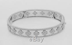 Van Cleef & Arpels Perlée Clovers 18k White Gold Bracelet