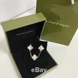 Van Cleef & Arpels Sweet Alhambra 5 gold models white mother of pearl bracelet