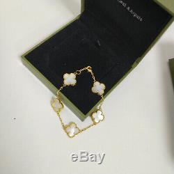 Van Cleef & Arpels Sweet Alhambra 5 gold models white mother of pearl bracelet