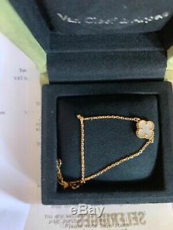 Van Cleef & Arpels Sweet Alhambra bracelet, yellow gold, white mother-of-pearl