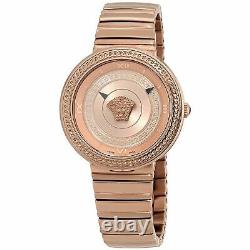 Versace VLC140017 Women's V-METAL ICON Rose Gold-Tone Quartz Watch