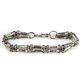 Victorian Style 14k White Gold and Garnet Designer Bracelet